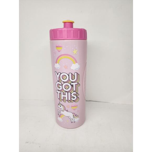 Zak! 25 Oz Pink Unicorn 🦄 Water Bottle You Got This! NEW - Picture 1 of 4